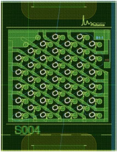 Layout of a 40 microresonator TTD device.