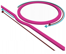 Schematic structure of the ring resonator with a pulley coupler.